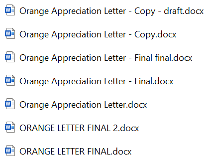 Badly named Word documents