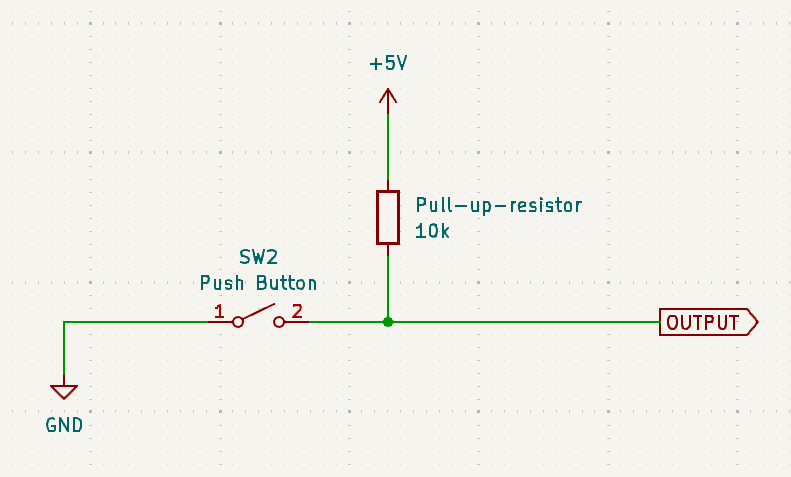 push button with pull-up resistor