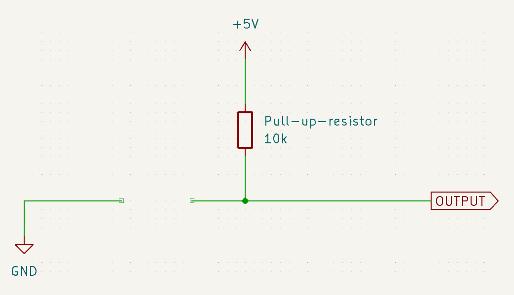 push button with pull-up resistor, not pressed