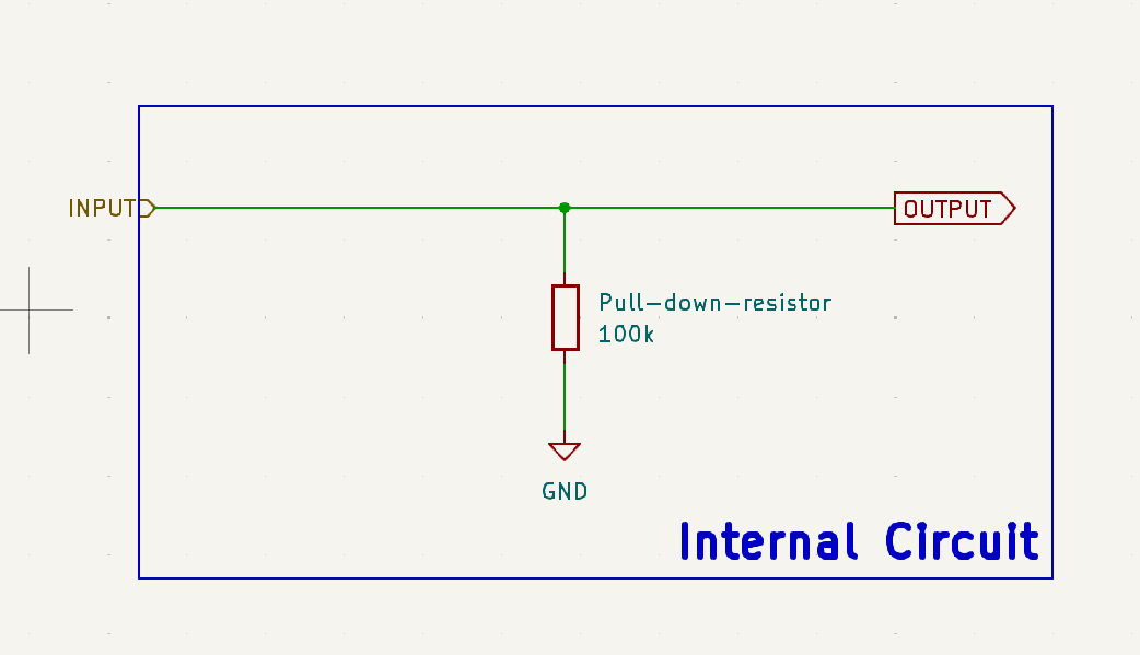 weak pull-down resistor